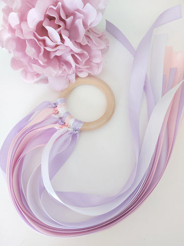 Pink, Lilac & White Ribbon Wand